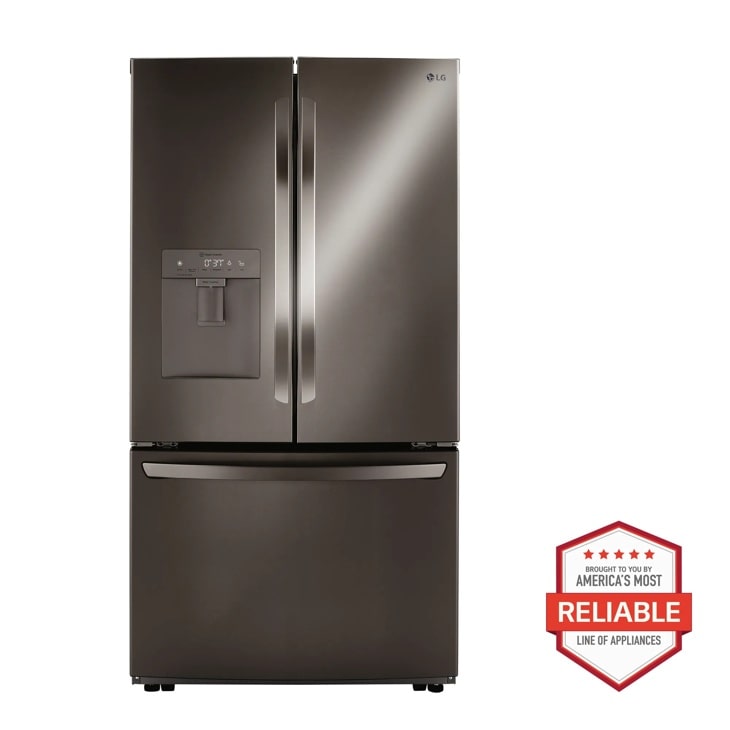 LG French Door Refrigerator with Slim Design Water Dispenser, Black Stainless Steel, 29 cu. ft. — FIN-0018083 | Fridge.com