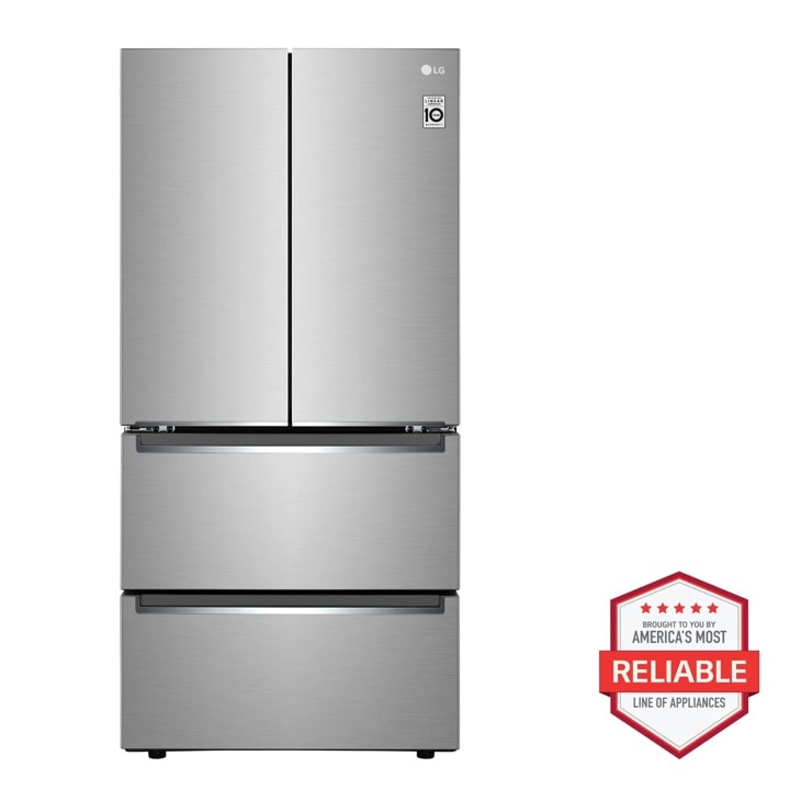 LG Counter-Depth French Door Refrigerator with Door Cooling+, Counter-Depth, LED Lighting, Stainless Steel, 19 cu. ft. — FIN-0018136 | Fridge.com