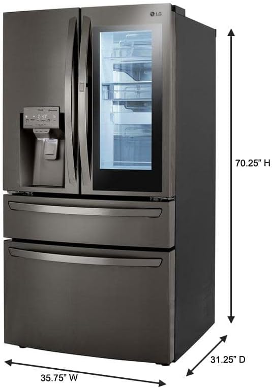 LG 23 Cu. Ft. Smart Wi-Fi Enabled InstaView™ Door-In-Door® Counter-Depth Refrigerator With Craft Ice™ Maker - View 4 | Fridge.com