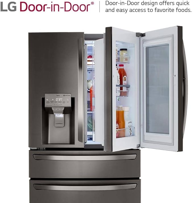 LG 23 Cu. Ft. Smart Wi-Fi Enabled InstaView™ Door-In-Door® Counter-Depth Refrigerator With Craft Ice™ Maker - View 5 | Fridge.com