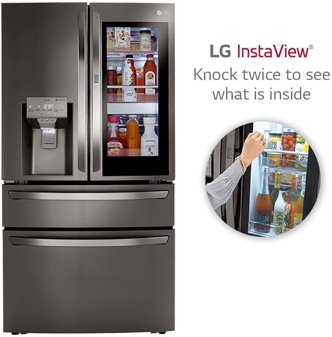 LG 23 Cu. Ft. Smart Wi-Fi Enabled InstaView™ Door-In-Door® Counter-Depth Refrigerator With Craft Ice™ Maker - View 6 | Fridge.com