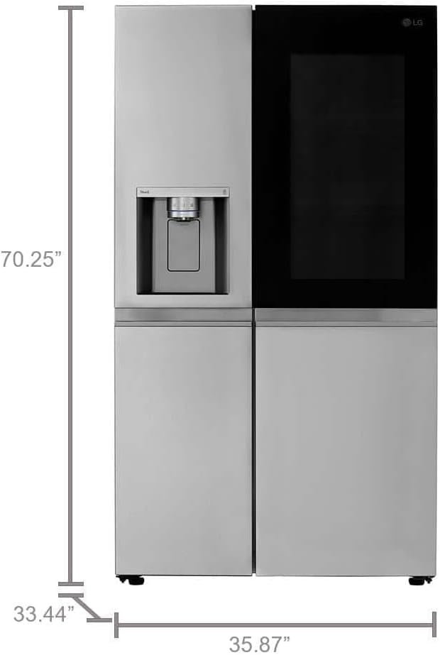 27 cu. ft. Side By Side Smart Refrigerator W/InstaView And Craft Ice In Printproof Stainless Steel - View 3 | Fridge.com