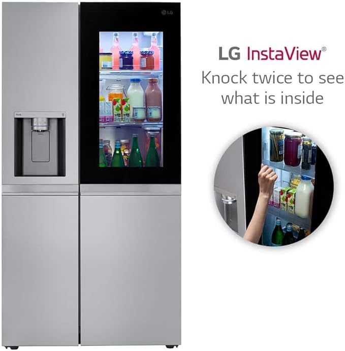 27 cu. ft. Side By Side Smart Refrigerator W/InstaView And Craft Ice In Printproof Stainless Steel - View 5 | Fridge.com