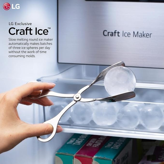 27 cu. ft. Side By Side Smart Refrigerator W/InstaView And Craft Ice In Printproof Stainless Steel - View 5 | Fridge.com