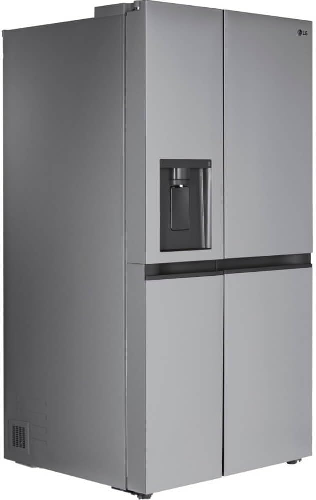 LG LRSWS2806S 27.6 cu. ft. Stainless Steel Side-By-Side Smart Refrigerator - View 3 | Fridge.com