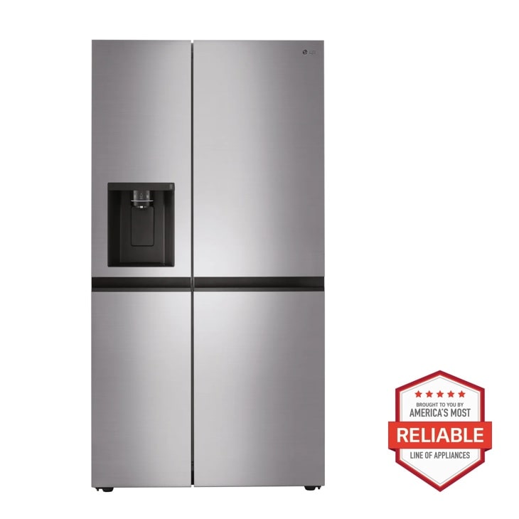 LG Side-by-Side Counter-Depth Refrigerator with Smooth Touch Dispenser, Counter-Depth, Platinum Silver, 23 cu. ft. | Fridge.com