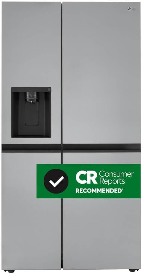 27 cu. ft. Side-By-Side Refrigerator With Smooth Touch Ice Dispenser - View 3 | Fridge.com