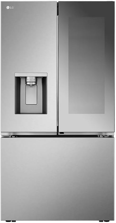 LG LRYKC2606S, 26 cu. ft. Smart Mirror InstaView® Counter-Depth MAX™ French Door Refrigerator with Four Types of Ice | Fridge.com