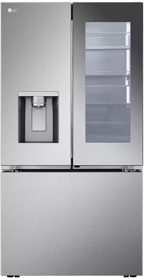 LG Lrykc2606s, 26 Cu. Ft. Smart Mirror InstaView® Counter-Depth Max™ French Door Refrigerator With Four Types Of Ice - View 2 | Fridge.com