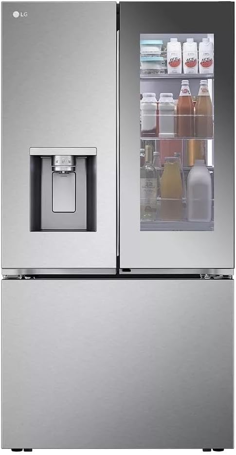 LG Lrykc2606s, 26 Cu. Ft. Smart Mirror InstaView® Counter-Depth Max™ French Door Refrigerator With Four Types Of Ice - View 3 | Fridge.com