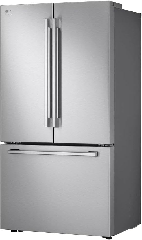 LG LRYXC2606S 25.5 cu. ft. Stainless Steel French Door Counter Depth Smart Refrigerator - View 3 | Fridge.com