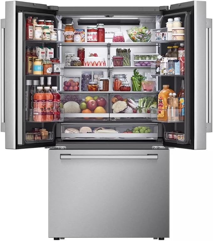 LG LRYXC2606S 25.5 cu. ft. Stainless Steel French Door Counter Depth Smart Refrigerator - View 6 | Fridge.com