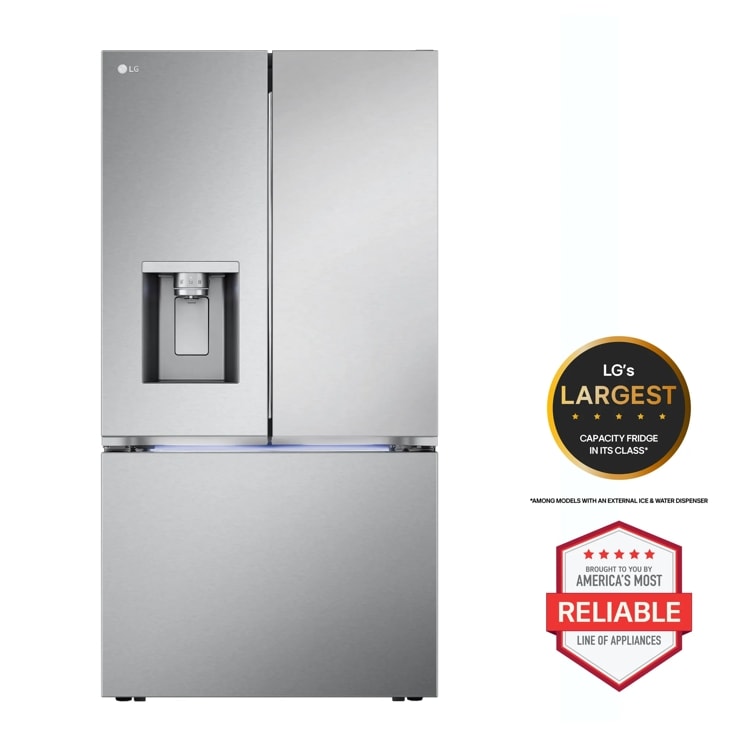 LG Smart Standard-Depth MAX French Door Refrigerator with Four Types of Ice, Stainless Steel, 31 cu. ft. — FIN-0018093 | Fridge.com