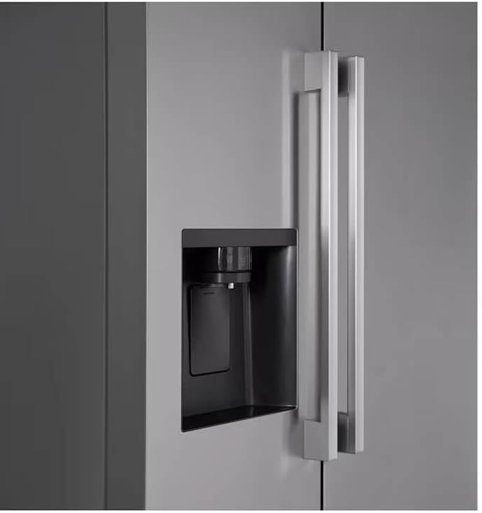 LG 27 cu. ft. Side-By-Side Standard Depth Slim In Door Ice And Water Dispenser In Printproof Stainless Steel Wi-Fi Enabled LS27T3230S - View 3 | Fridge.com