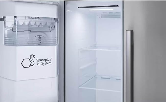 LG 27 cu. ft. Side-By-Side Standard Depth Slim In Door Ice And Water Dispenser In Printproof Stainless Steel Wi-Fi Enabled LS27T3230S - View 6 | Fridge.com