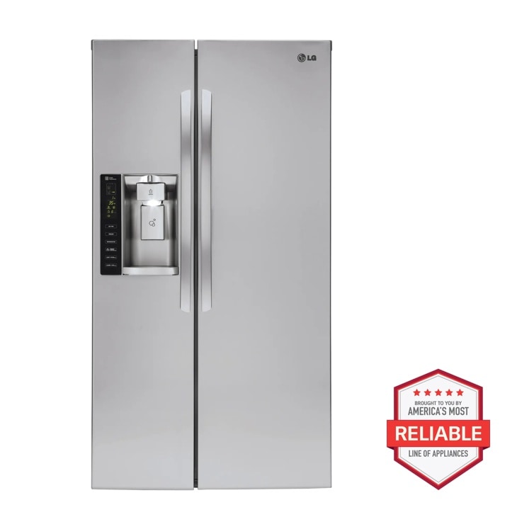 LG 36" Wide Side-By-Side Refrigerator - Stainless Steel, 26 cu. ft. — FIN-0018055 | Fridge.com