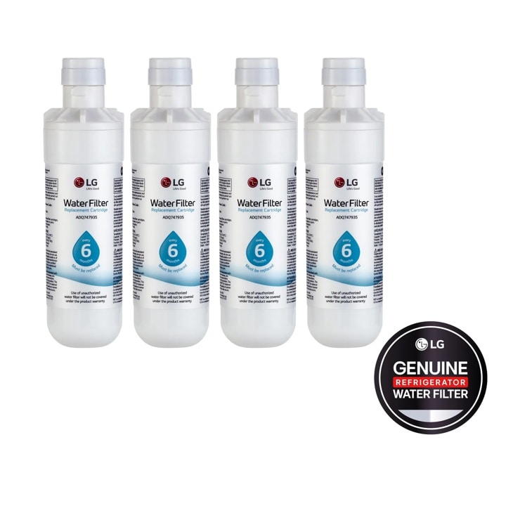 LG LT1000P4 - 6 Month/200 Gallon Capacity Replacement Refrigerator Water Filter 4-Pack | Fridge.com