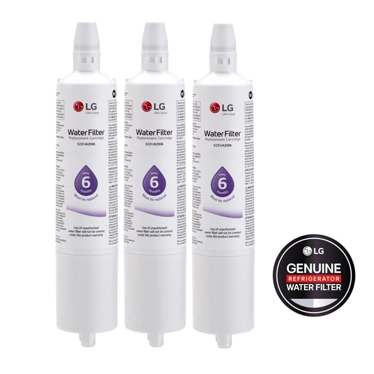 LG LT600P3 - 6 Month/300 Gallon Capacity Replacement Refrigerator Water Filter 3-Pack | Fridge.com