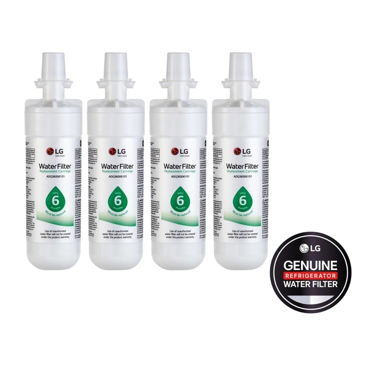 LG LT700P4 - 6 Month/200 Gallon Capacity Replacement Refrigerator Water Filter 4-Pack | Fridge.com