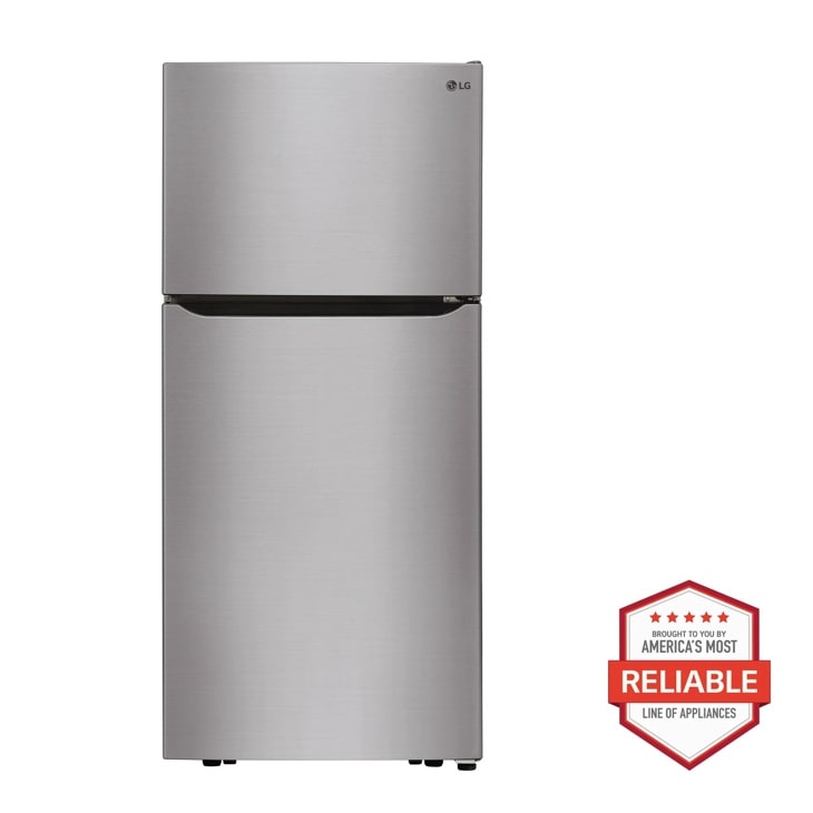 LG Top Freezer Refrigerator with Reversible Door, Reversible Door, Platinum Silver, 20 cu. ft. | Fridge.com