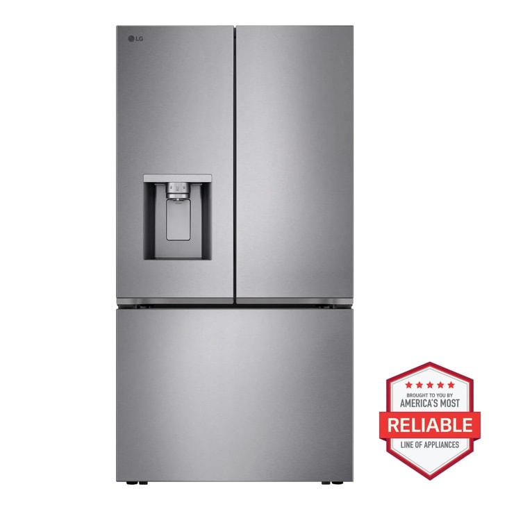 Counter-Depth MAX with Zero Clearance 3-Door French Door Refrigerator, Platinum Silver, 24 cu. ft. — LG, model LY24Z6231V