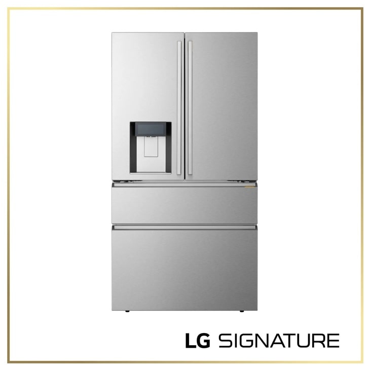 Signature 21.7 Cu. Ft. Counter-Depth 4-Door French Door Refrigerator 36-Inch in Fingerprint Resistant — LG, model UM22WZH98S