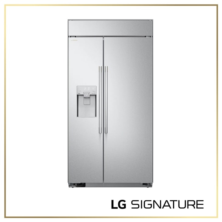 LG - SIGNATURE 42-in Wide 25.6 Cu. Ft. Side-by-Side Built-In Smart Refrigerator with Pro-Style Design - Stainless Steel | Fridge.com