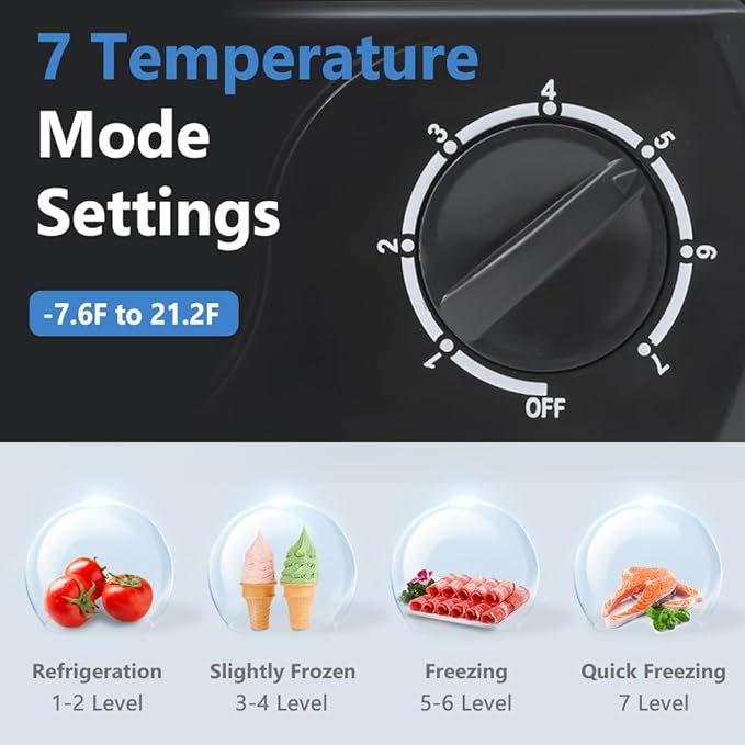 Lifeplus Chest Freezer 3.5 Cubic Feet With Removable Basket And Fast Cooling, Small Deep Freezer, Adjustable Temperature, Energy Saving, Low Noise,Top Open Door Compact Freezer For Kitchen Garage - View 3 | Fridge.com