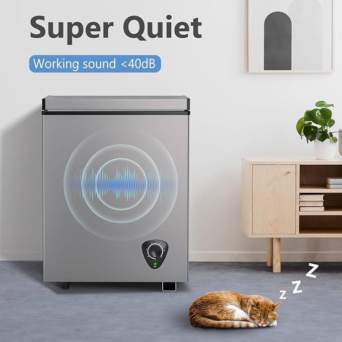 Lifeplus Chest Freezer 3.5 Cubic Feet With Removable Basket And Fast Cooling, Small Deep Freezer, Adjustable Temperature, Energy Saving, Low Noise,Top Open Door Compact Freezer For Kitchen Garage - View 6 | Fridge.com