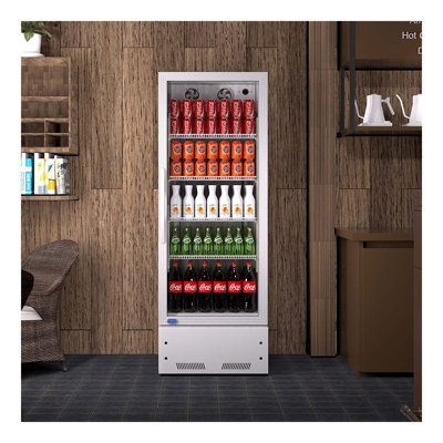 Commercial Display Refrigerator, Upright Swing Glass Door Merchandiser Fridge with LED Lightning, Reach-in Beverage Cooler for Shop Restaurant, ETL Ap | Fridge.com