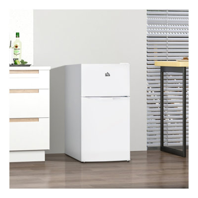 Double Door Mini Fridge with Freezer, 3.2 Cu.Ft Compact Refrigerator with Adjustable Shelf, Adjustable Thermostat and Reversible Door for Bedroom, Dor | Fridge.com