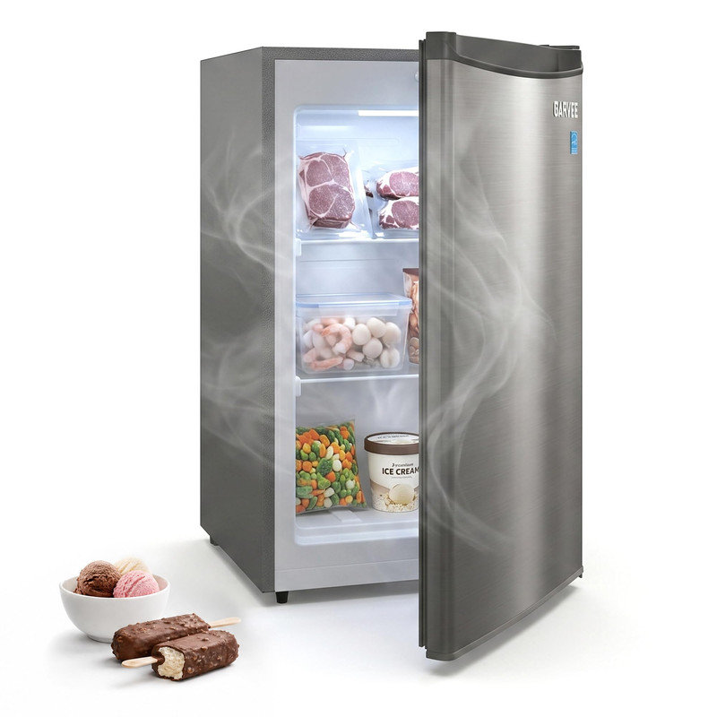 3.1 Cu. Ft. Freestanding Upright Deep Freezer, Adjustable Shelves & Mechanical Thermostat for Garage, Kitchen, or Apartment | Fridge.com
