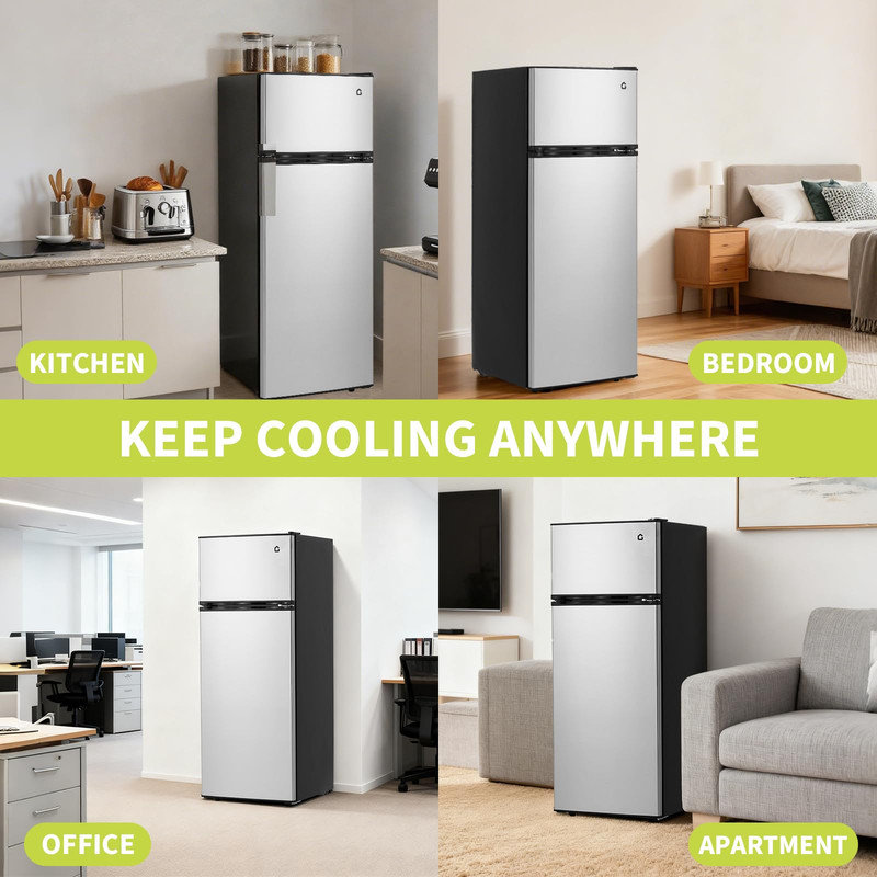 4.5 Cu.Ft Compact Refrigerator with Freezer  Quiet Mini Fridge, Adjustable Thermostat for Bedroom, Office, Dorm | Fridge.com