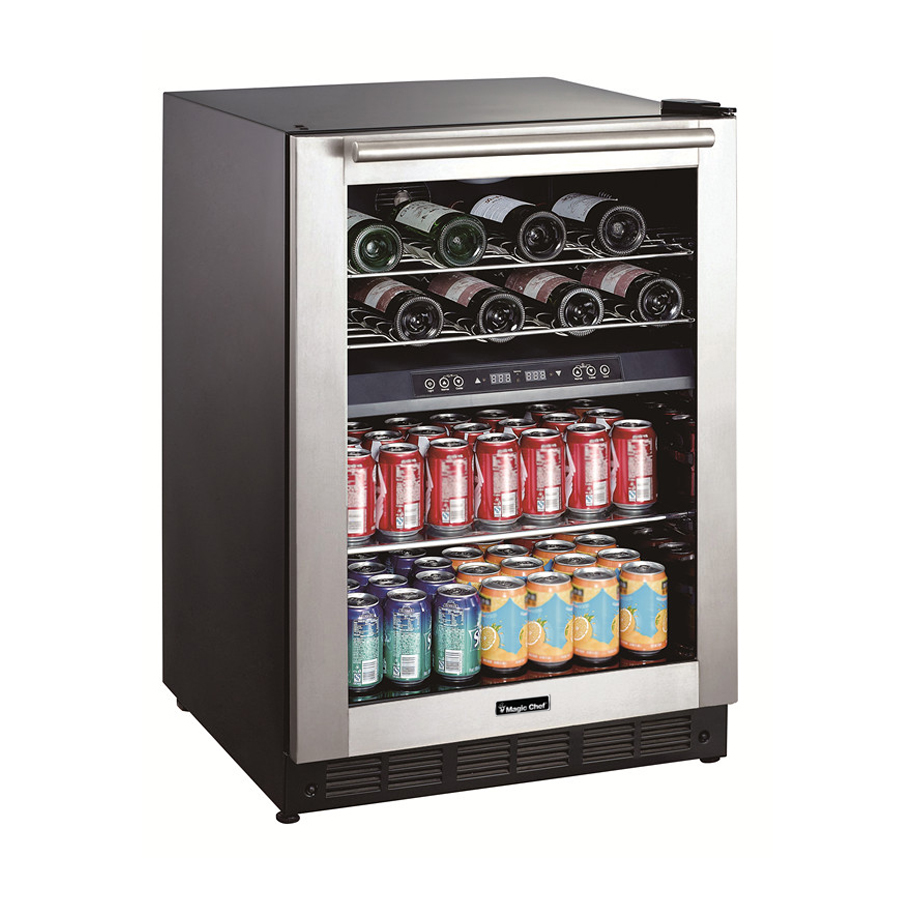 Magic Chef Dual Zone 23.4'' 44 Bottle With Reversible Door - View 4 | Fridge.com