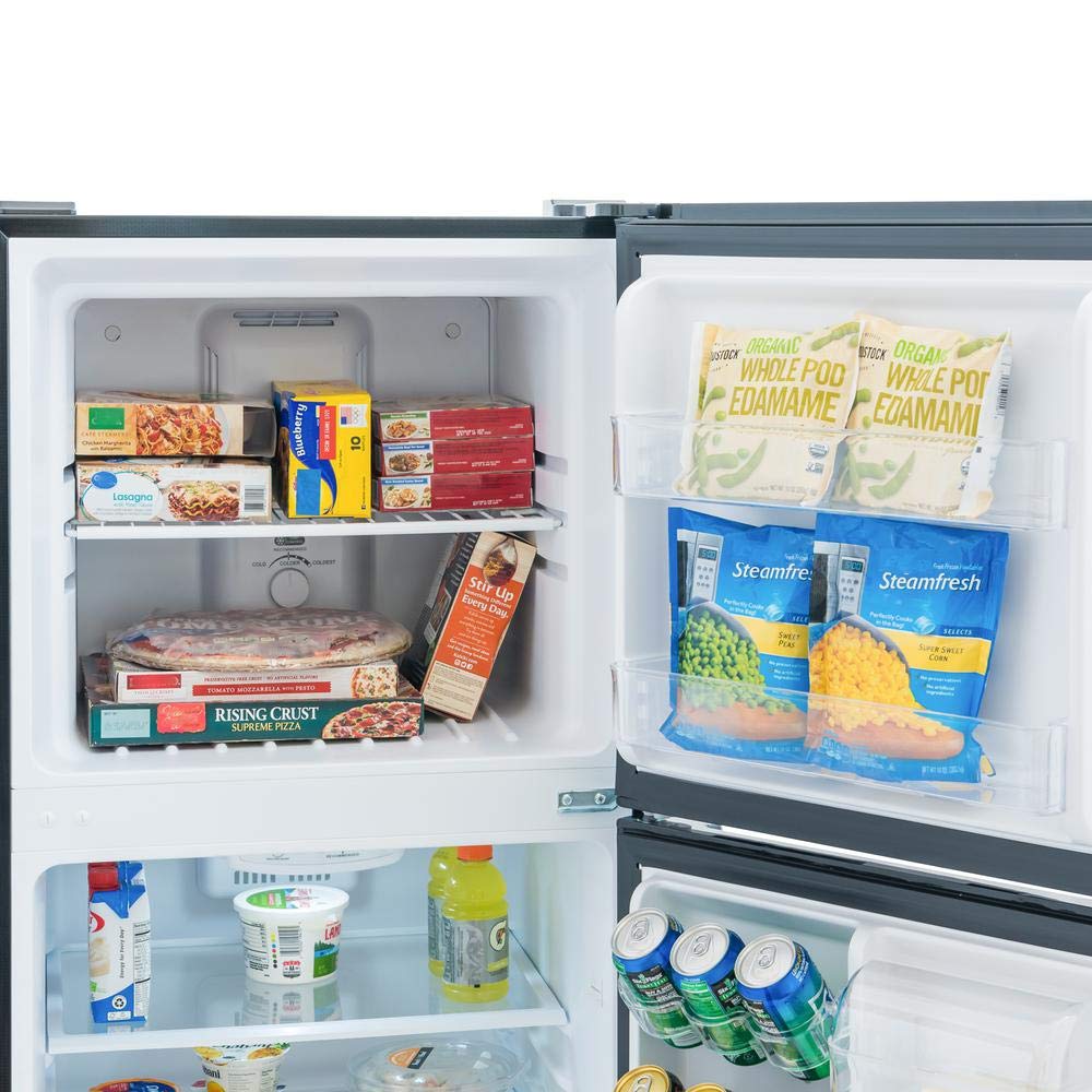 Magic Chef 10.1-cu. ft. Refrigerator With Top Freezer In Platinum Steel - View 4 | Fridge.com