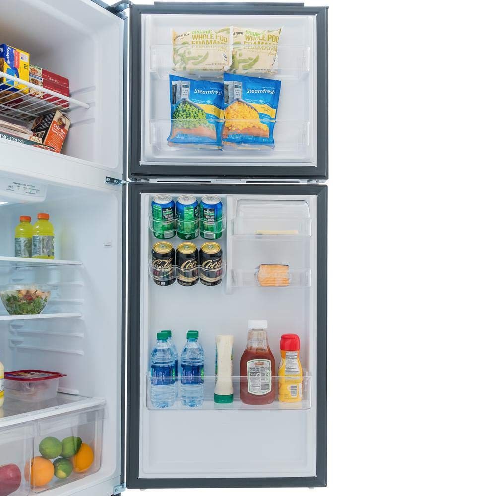 Magic Chef 10.1-cu. ft. Refrigerator With Top Freezer In Platinum Steel - View 5 | Fridge.com