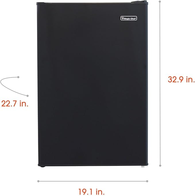 Magic Chef 4.4 cu. ft. Mini Fridge With Freezer Compartment, Black - View 3 | Fridge.com