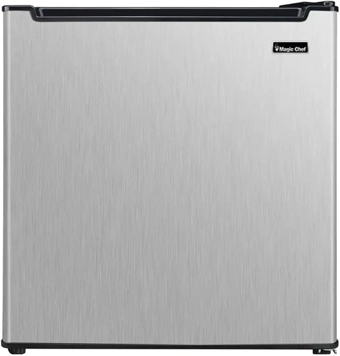 Magic Chef 1.7-cu. ft. Mini Fridge in Stainless Steel, Small Compact All Refrigerator with No Freezer for Bedroom, Apartment, Dorm Room, Office | Fridge.com
