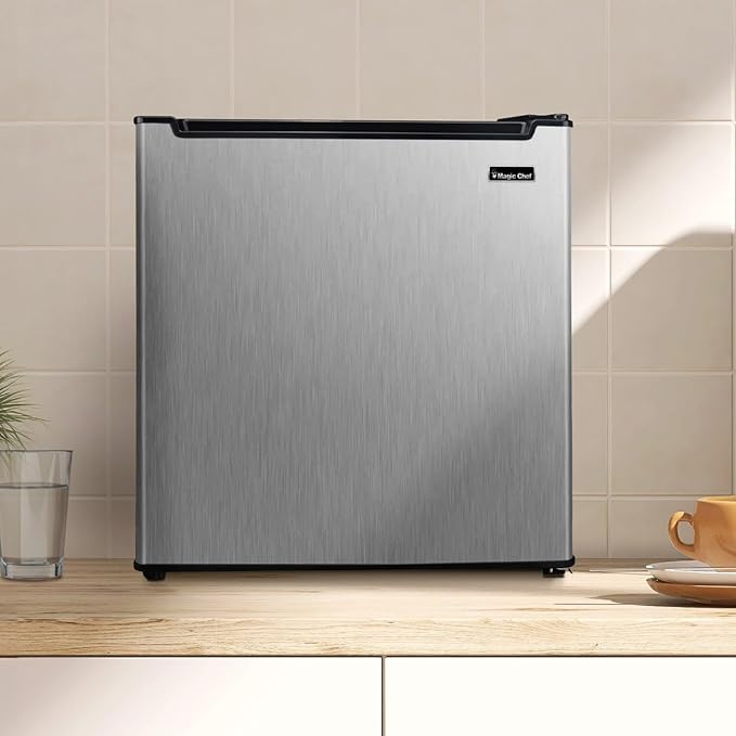 Magic Chef 1.7-cu. ft. Mini Fridge In Stainless Steel, Small Compact All Refrigerator With No Freezer For Bedroom, Apartment, Dorm Room, Office - View 2 | Fridge.com