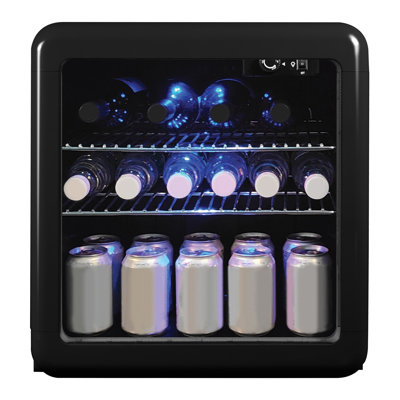 Magic Chef 17.5'' W 10 Cans (12 oz.) 1.7 Cubic Feet Beverage Cooler with Glass Door | Fridge.com