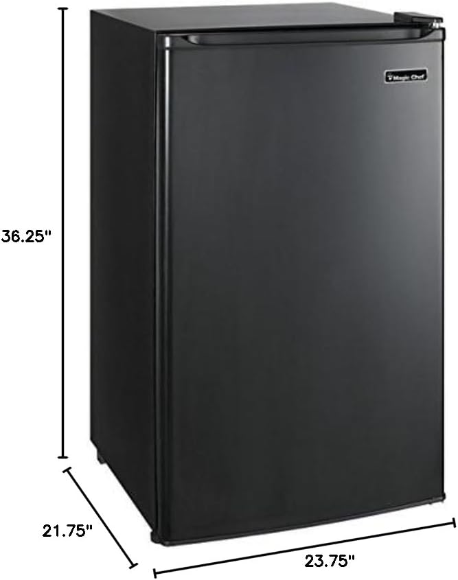 Magic Chef MCBR350B2 3.5 Cubic-Ft Refrigerator (Black) - View 2 | Fridge.com