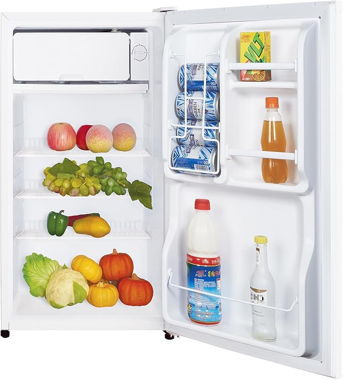 Magic Chef 3.5 cu. ft. Mini Fridge In White With Interior Freezer Section - View 4 | Fridge.com