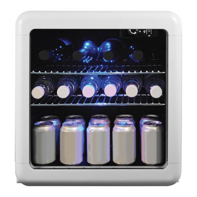 Magic Chef 17.5'' W 10 Cans (12 oz.) 1.7 Cubic Feet Beverage Cooler with Glass Door | Fridge.com