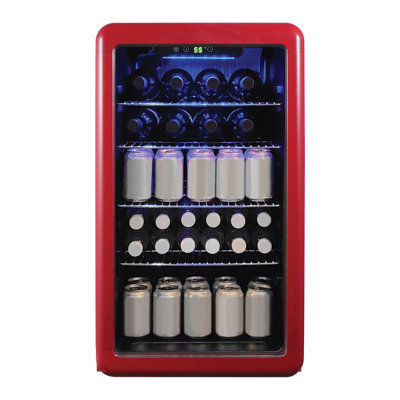 3.4 cu. ft. Retro Beverage Cooler, Red | Fridge.com