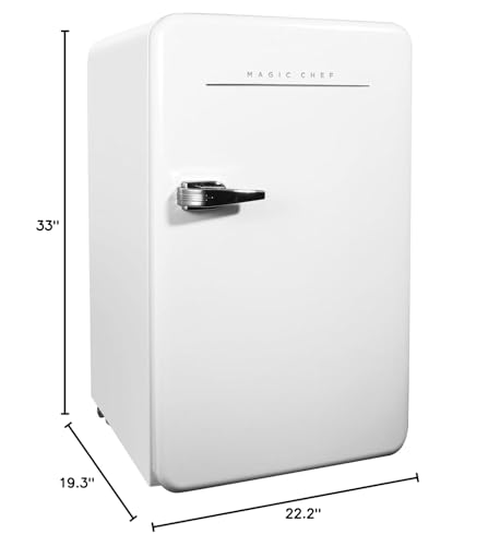 17.5 In. 3.2 Cu.Ft. Retro Mini Refrigerator In White, Without Freezer - View 2 | Fridge.com