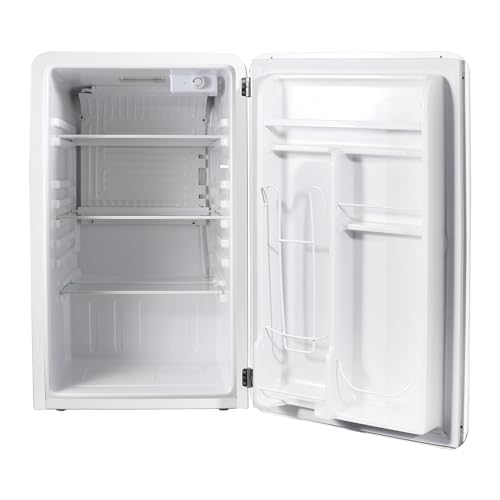 17.5 In. 3.2 Cu.Ft. Retro Mini Refrigerator In White, Without Freezer - View 3 | Fridge.com