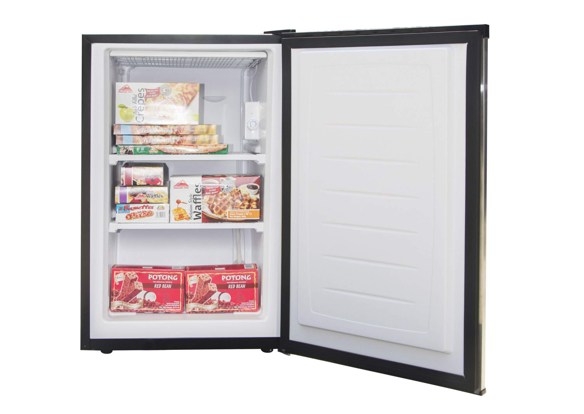 Magic Chef - MCUF3S2 3 Cubic Foot Deep Small Mini Upright Freezer - Stainless Steel - View 3 | Fridge.com