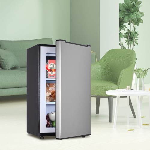 Mini Upright Freezer 3.6 Cubic Feet Mini Freezer, Reversible Stainless Door - View 2 | Fridge.com