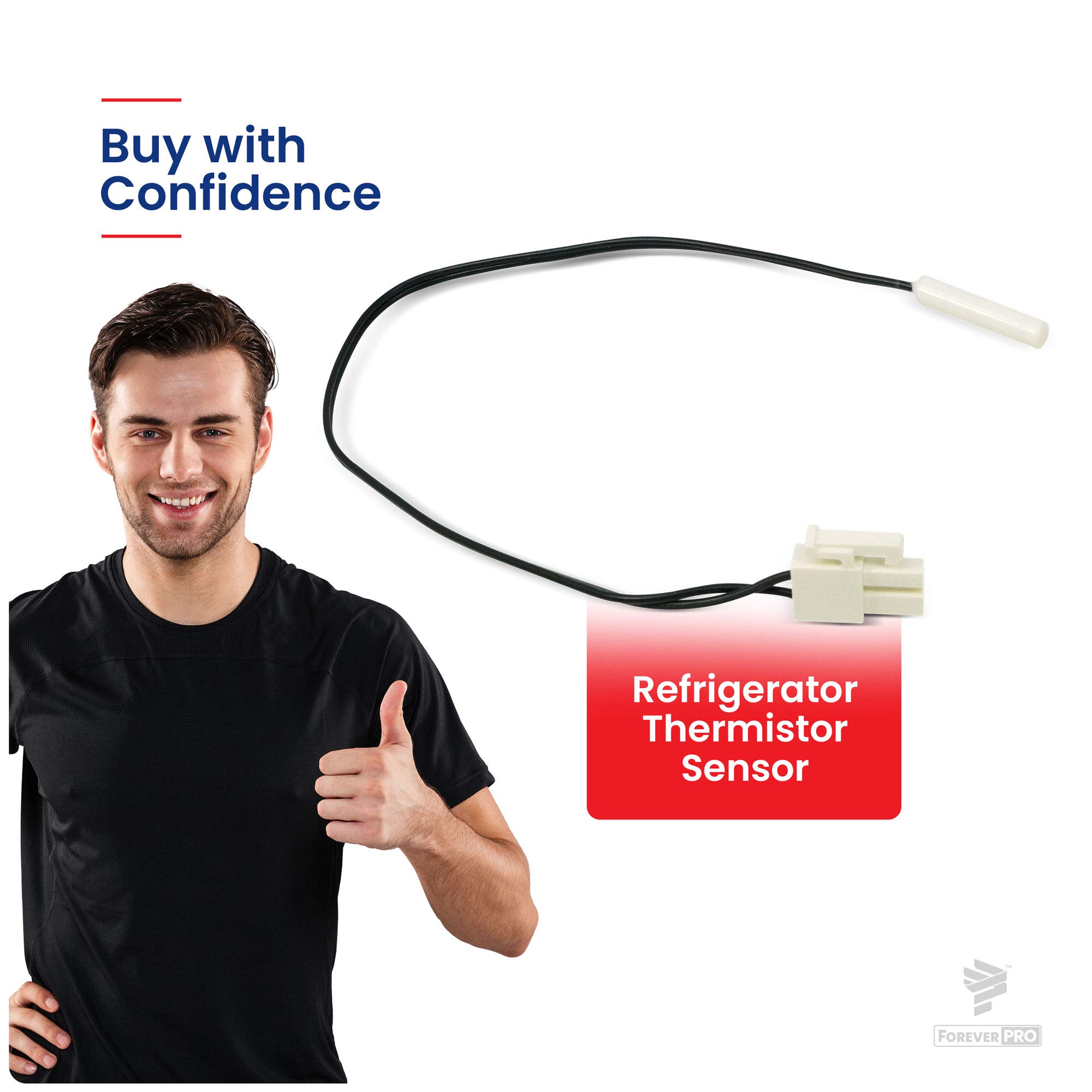 Makspro WP2188819 Thermistor Fits Refrigerator 2188819 1057763 2216113 AH968736 - View 2 | Fridge.com