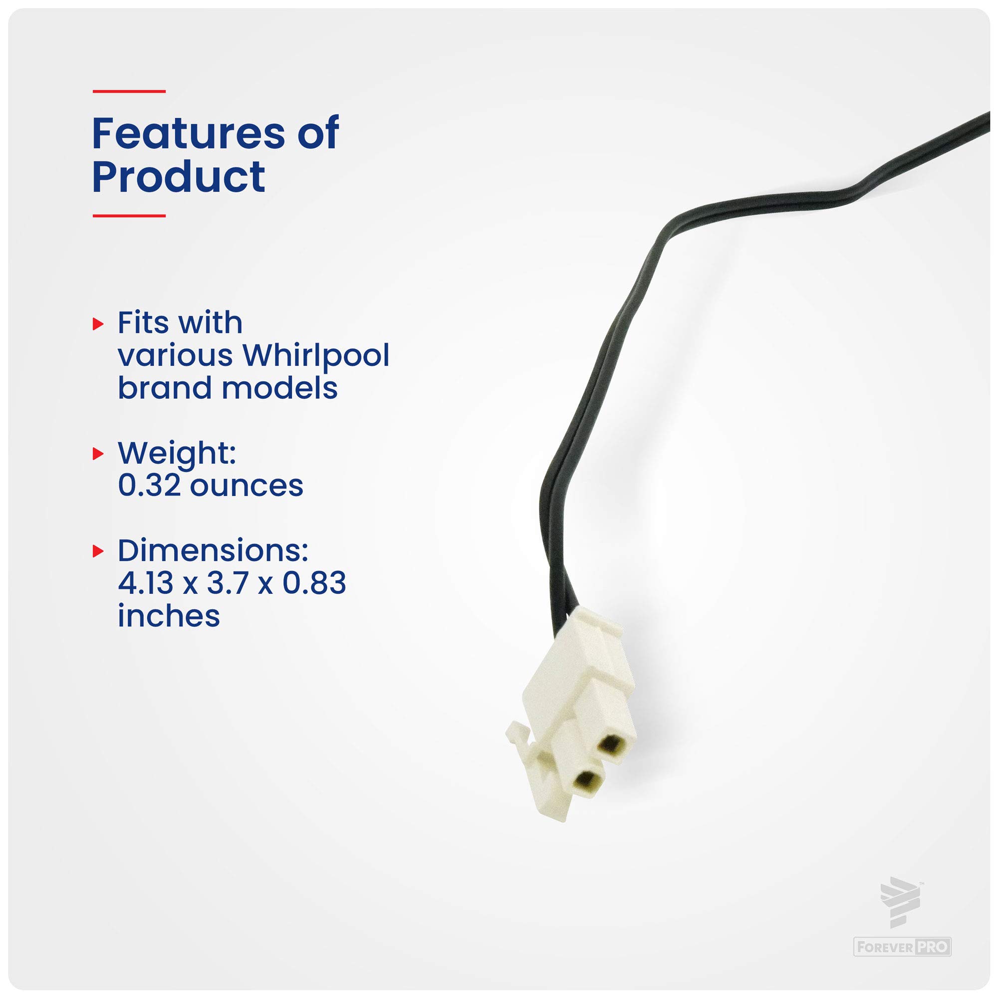Makspro WP2188819 Thermistor Fits Refrigerator 2188819 1057763 2216113 AH968736 - View 3 | Fridge.com